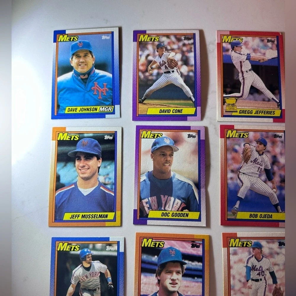 1990 Topps Baseball New York Mets Trading Cards (27 Cards) Vintage Collectible
